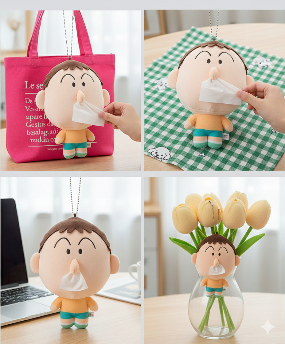 Plush Character Tissue Dispenser
